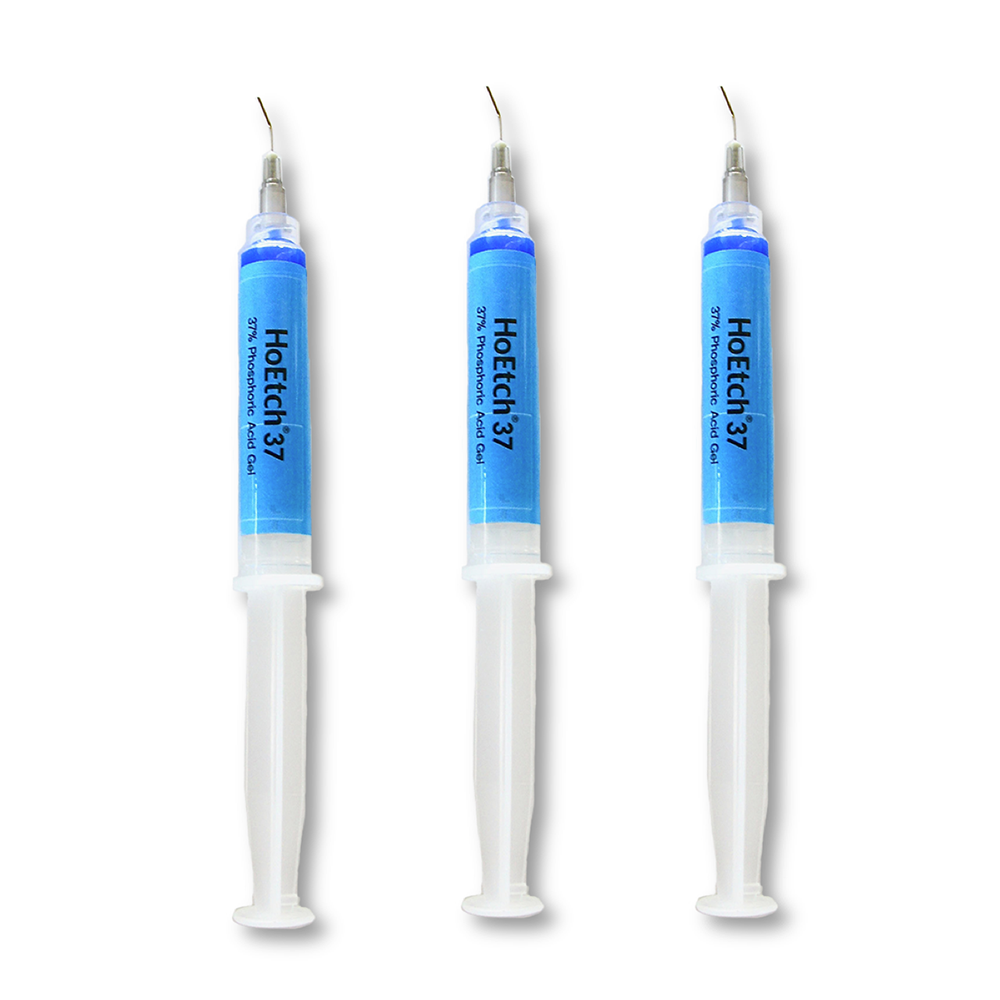 HoEtch 37% Phosphoric Acid Dental Etching Gel -- three syringes