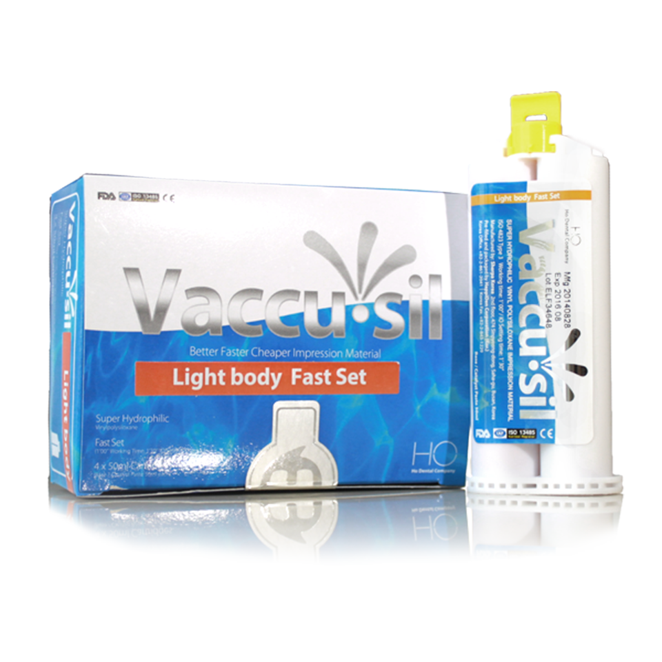 Vaccu-sil 50ml available in Heavy/Light and Regular/Fast set